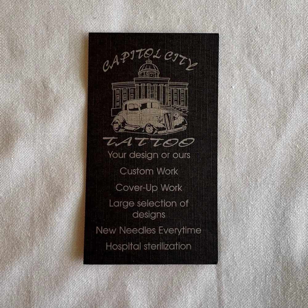 Capital City Tattoo Business Card 
