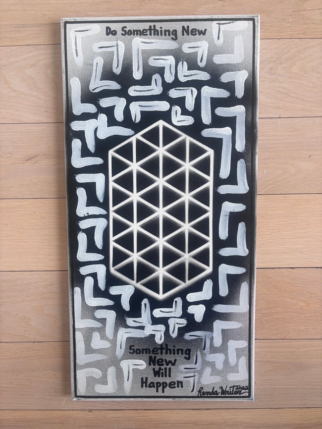 10” x 20” Canvas Original • Do Something New. Something New Will Happen