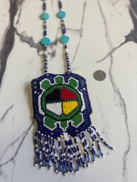Image 4 of Beaded Medallion - Medicine Turtle