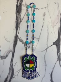 Image 3 of Beaded Medallion - Medicine Turtle