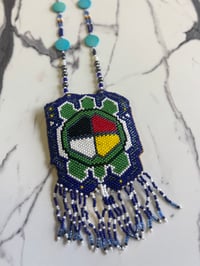 Image 1 of Beaded Medallion - Medicine Turtle
