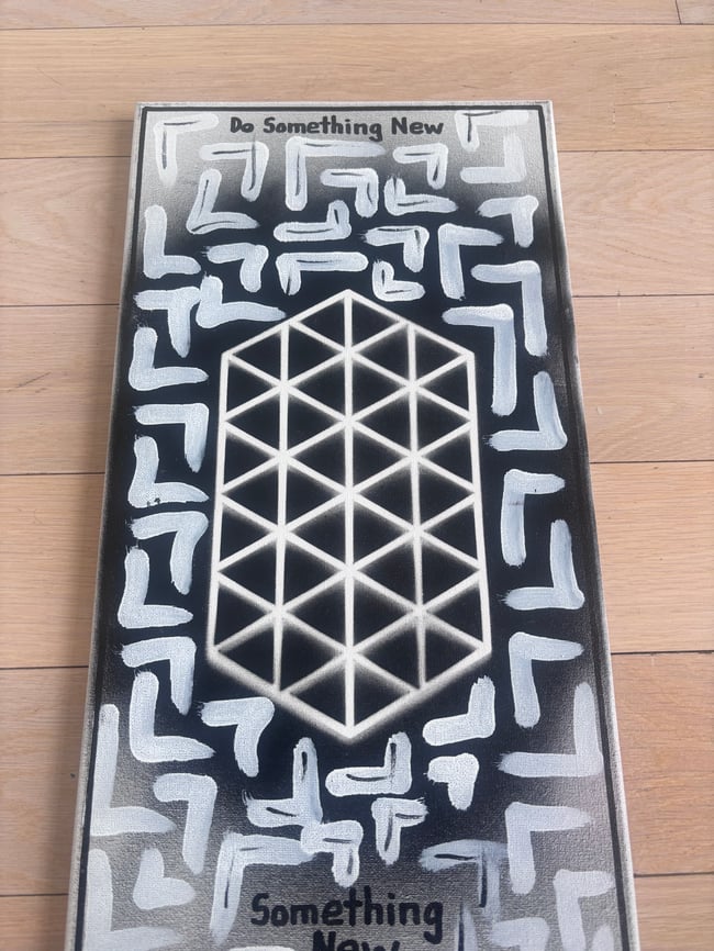 10” x 20” Canvas Original • Do Something New. Something New Will Happen