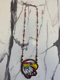 Image 3 of Beaded Medallion - Rainbow Eagle
