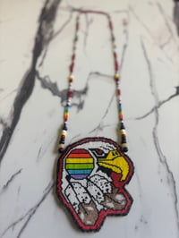 Image 2 of Beaded Medallion - Rainbow Eagle