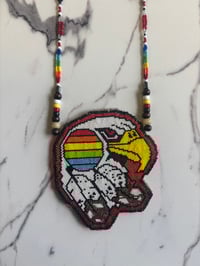 Image 1 of Beaded Medallion - Rainbow Eagle