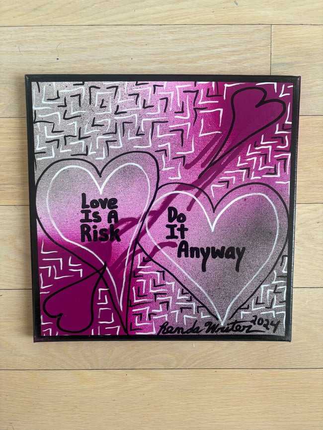 12” x 12” • Love is a risk. • Canvas Original