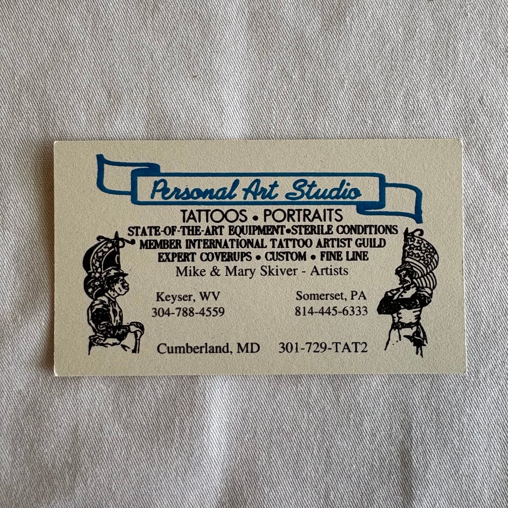 Personal Art Studio Mike & Mary Skiver Business Card 