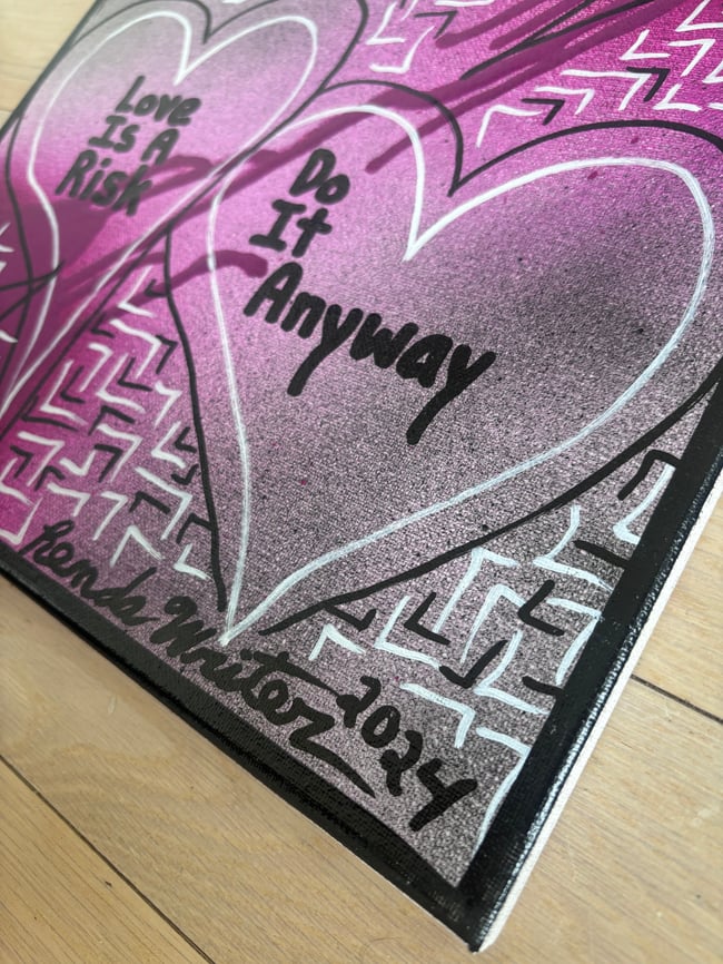 12” x 12” • Love is a risk. • Canvas Original