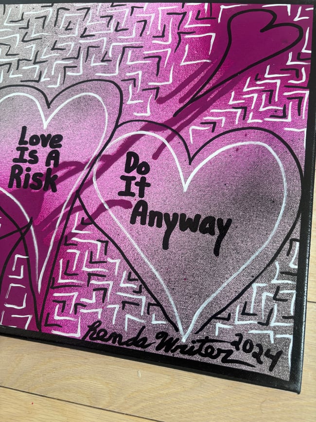 12” x 12” • Love is a risk. • Canvas Original