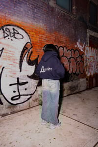 Image 4 of “Navy Blue” Zipped Hoodie
