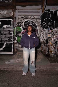 Image 3 of “Navy Blue” Zipped Hoodie