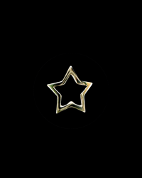 Hollow Star Tooth Charm | Hollow Star Gold Charm