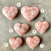 Image 2 of Sunstone Crystal Heart, Sunstone Crystal, Sacral Chakra Stone, For Confidence