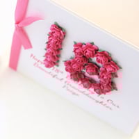 Image 3 of Granddaughter Birthday Card. Personalised Granddaughter Card. Handmade Granddaughter Card. 
