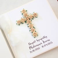 Image 2 of Handmade Sympathy Card. Personalised In Memory Card.  Religious Memorial Card. 