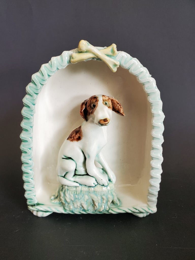 Shy Dog Shadow Box Image 3