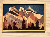 Image 5 of Handcrafted Wooden Mountain Art | Three Sisters Canmore | Rustic Wall Decor for Nature Lovers