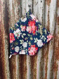 Navy Floral Neck Scarve