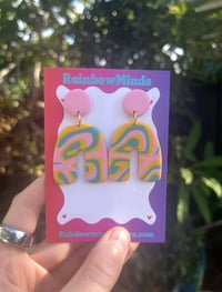 Image 1 of Pastel arch earrings 