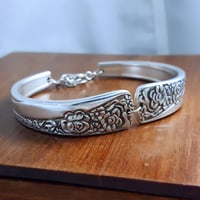 Image 1 of Floral Vintage Spoon Bracelet