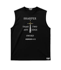 HEBREWS 4:12 ( BLACK MUSCLE TEE)
