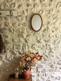 Image 1 of Petit miroir ancien en bois 