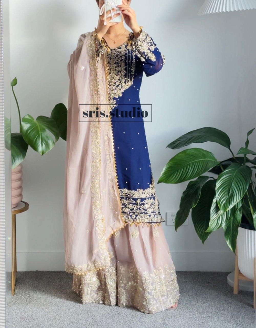 Image of Festive wear three piece kurtha set 