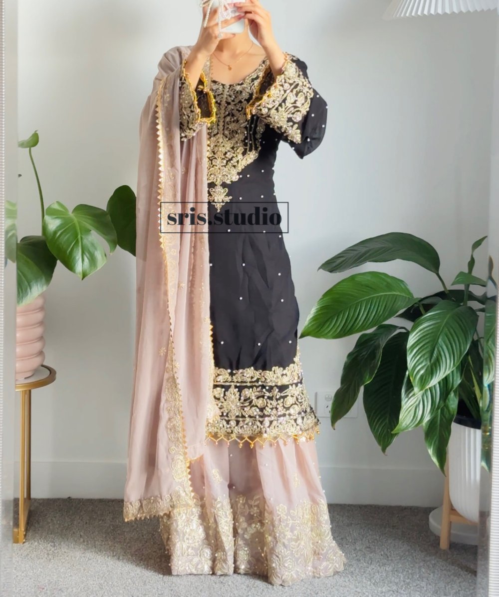 Image of Festive wear three piece kurtha set 