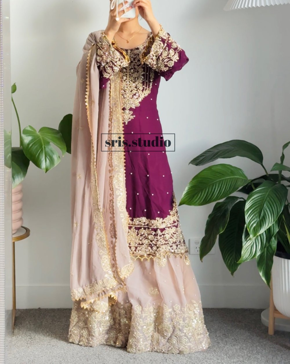 Image of Festive wear three piece kurtha set 