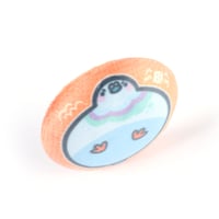 Image 5 of Pigeon “Pathetic” Sensory Plush Tinplate Button