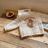 Image 4 of Children Bunny Baseball Style Padded Jacket