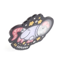 Image 5 of NASA Rat "Go Explore" Acrylic Magnet