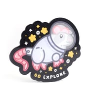 Image 1 of NASA Rat "Go Explore" Acrylic Magnet