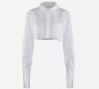 Image 1 of Collar Crop Shirt 