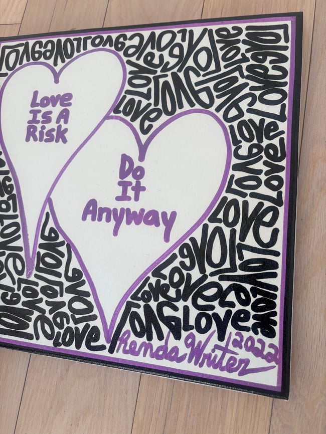 12” x 12” • Love is a risk. Do it anyway. • Canvas Original