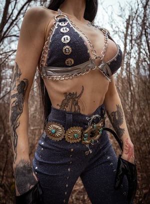 Image of Toxic Vision Cowgirls from Hell moody blues switchblade top CUSTOM SIZING
