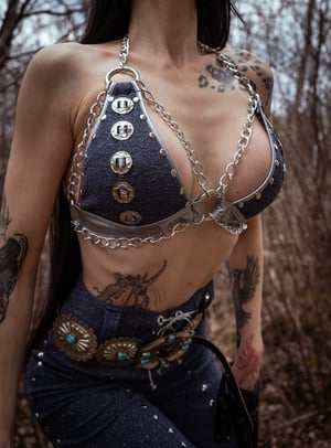 Image of Toxic Vision Cowgirls from Hell moody blues switchblade top CUSTOM SIZING