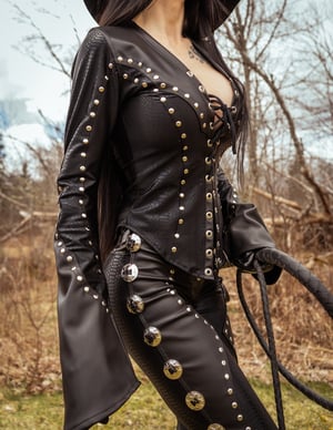 Image of Toxic Vision Cowgirls from Hell black longsleeve top ONE OF A KIND