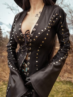 Image of Toxic Vision Cowgirls from Hell black longsleeve top ONE OF A KIND
