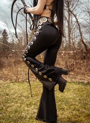 Image of Toxic Vision Cowgirls from Hell black concho pants CUSTOM SIZING