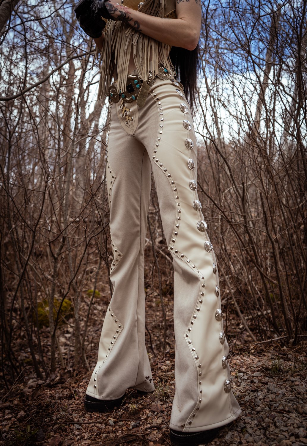 Image of Toxic Vision Cowgirls from Hell boneyard concho pants CUSTOM SIZING