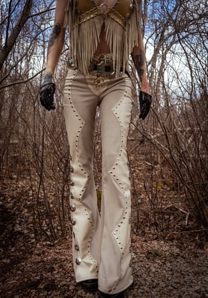 Image of Toxic Vision Cowgirls from Hell boneyard concho pants CUSTOM SIZING