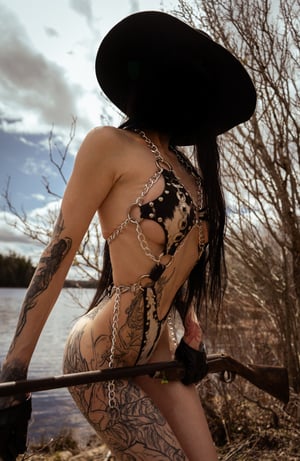 Image of Toxic Vision Cowgirls from Hell cow print Dagger bodysuit CUSTOM SIZING