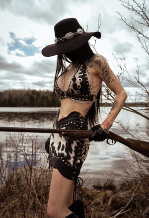 Image of Toxic Vision Cowgirls from Hell mini skirt CUSTOM SIZING