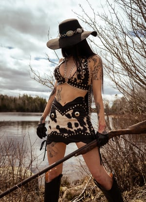Image of Toxic Vision Cowgirls from Hell mini skirt CUSTOM SIZING