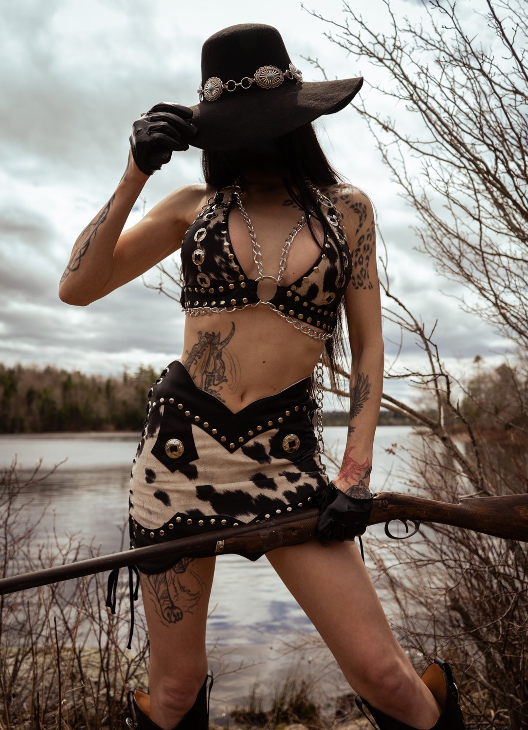 Image of Toxic Vision Cowgirls from Hell mini skirt CUSTOM SIZING