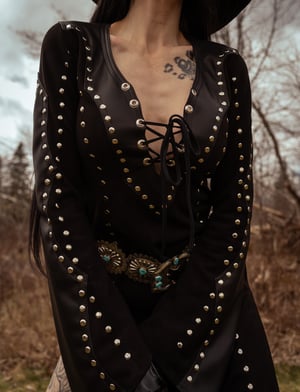 Image of Toxic Vision Cowgirls from Hell duster dress ONE OF A KIND