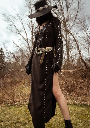 Image of Toxic Vision Cowgirls from Hell duster dress ONE OF A KIND