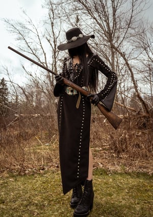 Image of Toxic Vision Cowgirls from Hell duster dress ONE OF A KIND