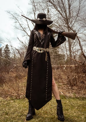 Image of Toxic Vision Cowgirls from Hell duster dress ONE OF A KIND